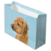 Rhodesian Ridgeback Painting - Original Dog Art Große Geschenktüte (Vorderseite Schrägansicht)