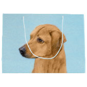 Rhodesian Ridgeback Painting - Original Dog Art Große Geschenktüte (Rückseite)