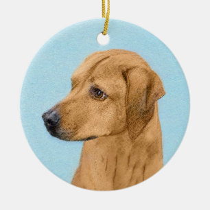 Rhodesian Ridgeback Painting - Original Dog Art Keramikornament