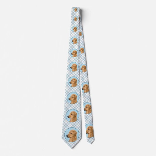 Rhodesian Ridgeback Painting - Original Dog Art Krawatte (Vorderseite)