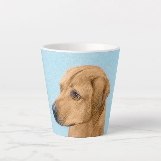 Rhodesian Ridgeback Painting - Original Dog Art Milchtasse (Vorderseite)