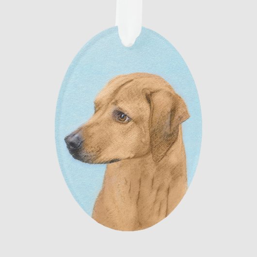 Rhodesian Ridgeback Painting - Original Dog Art Ornament (Rückseite)