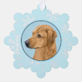 Rhodesian Ridgeback Painting - Original Dog Art Ornament Karte (Vorderseite)