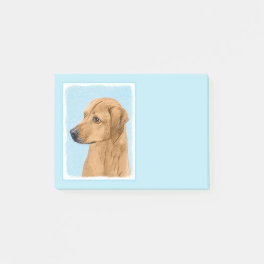 Rhodesian Ridgeback Painting - Original Dog Art Post-it Klebezettel (Vorderseite)