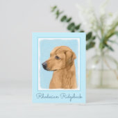 Rhodesian Ridgeback Painting - Original Dog Art Postkarte (Stehend Vorderseite)