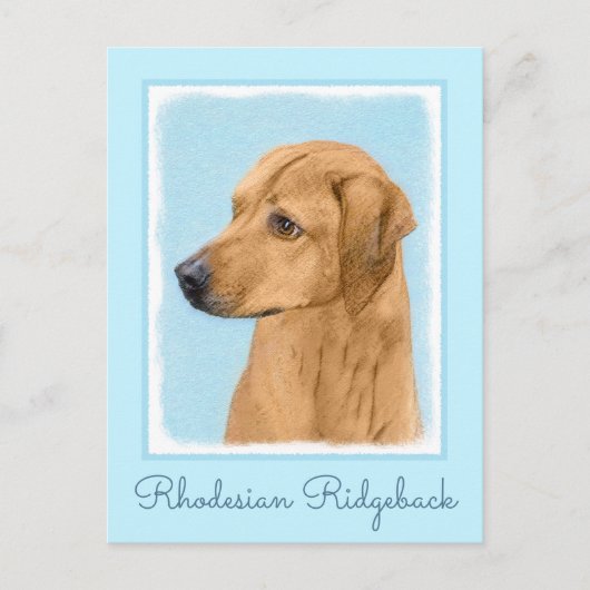 Rhodesian Ridgeback Painting - Original Dog Art Postkarte (Vorderseite)