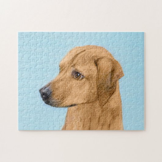 Rhodesian Ridgeback Painting - Original Dog Art Puzzle (Horizontal)
