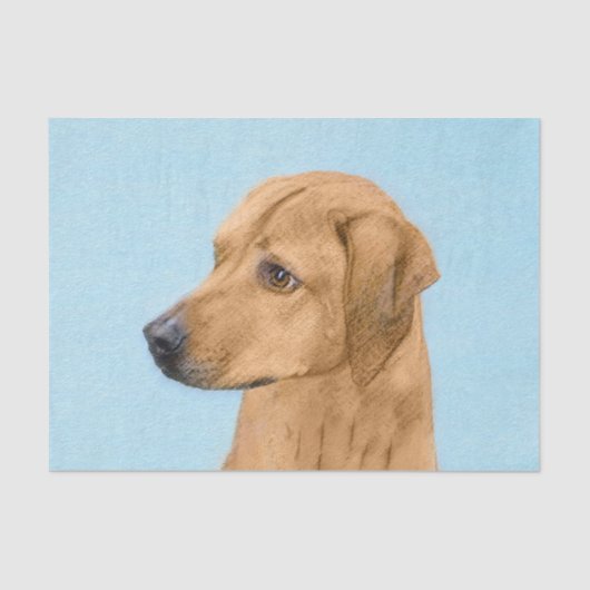 Rhodesian Ridgeback Painting - Original Dog Art Seidenpapier (Vorderseite)