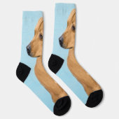 Rhodesian Ridgeback Painting - Original Dog Art Socken (Rechts)