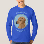 Rhodesian Ridgeback Painting - Original Dog Art T-Shirt (Vorderseite)