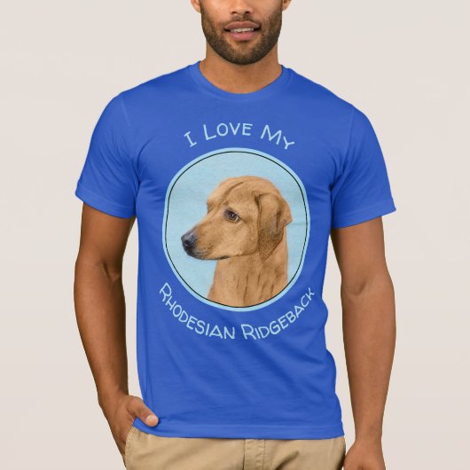 Rhodesian Ridgeback Painting - Original Dog Art T-Shirt (Vorderseite)
