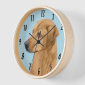 Rhodesian Ridgeback Painting - Original Dog Art Uhr (Winkel)