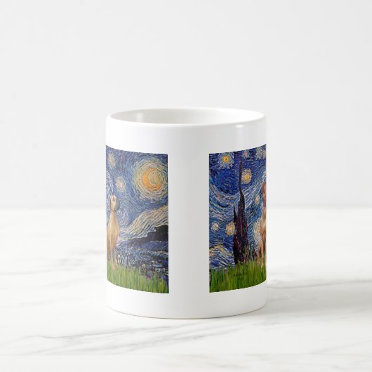 Rhodesian Ridgeback Pair - Starry Night Kaffeetasse (Mittel)