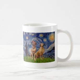 Rhodesian Ridgeback Pair - Starry Night Kaffeetasse