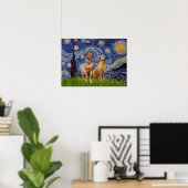 Rhodesian Ridgeback Pair - Starry Night Poster (Heimbüro)