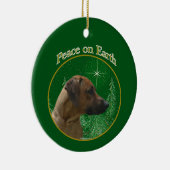 Rhodesian Ridgeback Peace Keramik Ornament (Rechts)