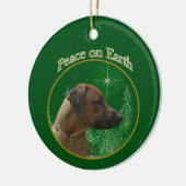 Rhodesian Ridgeback Peace Keramik Ornament (Links)