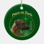 Rhodesian Ridgeback Peace Keramik Ornament (Hinten)