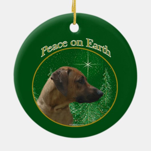 Rhodesian Ridgeback Peace Keramik Ornament (Hinten)