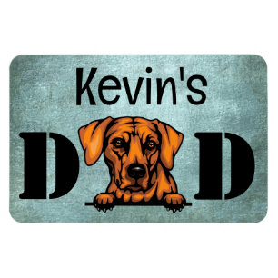 Rhodesian Ridgeback Peeking Personalisierter Vater Magnet