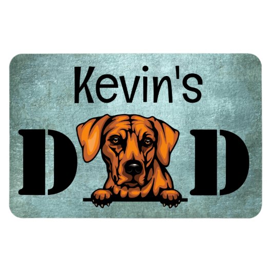 Rhodesian Ridgeback Peeking Personalisierter Vater Magnet (Horizontal)