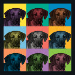 Rhodesian Ridgeback Pop-Art Poster<br><div class="desc">Rhodesian Ridgeback Pop-Art Poster</div>