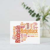 Rhodesian Ridgeback Postkarte (Stehend Vorderseite)