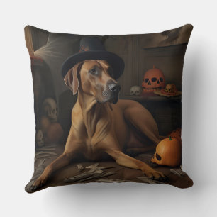 Rhodesian Ridgeback Pumpkins Halloween Beängstigen Kissen