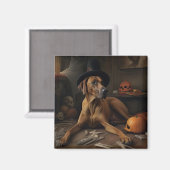 Rhodesian Ridgeback Pumpkins Halloween Beängstigen Magnet (Vorderseite/Rückseite)