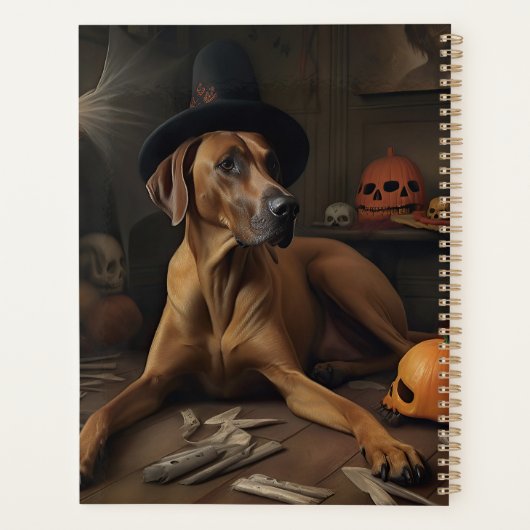 Rhodesian Ridgeback Pumpkins Halloween Beängstigen Planer (Rückseite)