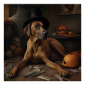 Rhodesian Ridgeback Pumpkins Halloween Beängstigen Poster (Vorderseite)