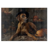 Rhodesian Ridgeback Pumpkins Halloween Beängstigen Schneidebrett (Vorderseite)