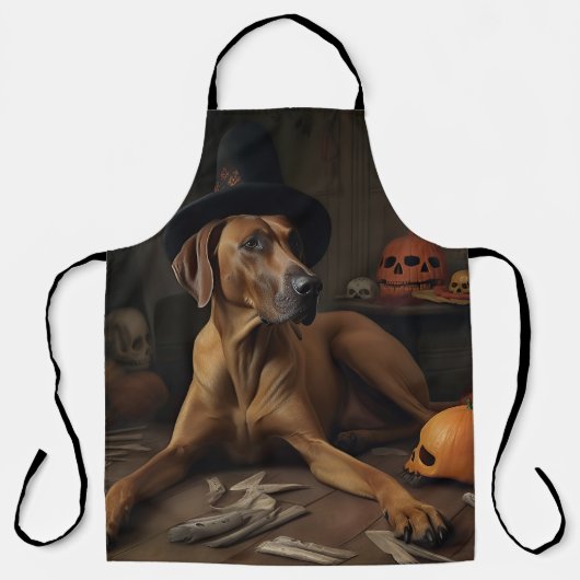 Rhodesian Ridgeback Pumpkins Halloween Beängstigen Schürze (Vorderseite)