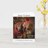 Rhodesian Ridgeback Puppies Frohe Weihnachtskarte Karte (Gelbe Blume)