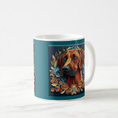 Rhodesian Ridgeback Quilling-Stil-Kunsttasse Kaffeetasse (VorderseiteRechts)