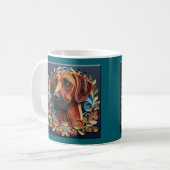 Rhodesian Ridgeback Quilling-Stil-Kunsttasse Kaffeetasse (Vorderseite Links)
