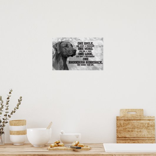 Rhodesian Ridgeback Quotes Poster (Küche)
