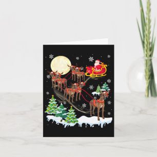 Rhodesian Ridgeback Rentier Christmas Dog Riding Karte