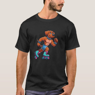 Rhodesian Ridgeback Rollschuh Hund Lustig Skate T-Shirt