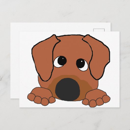 rhodesian ridgeback rotbraune Nase pinkend Postkarte (Vorne/Hinten)