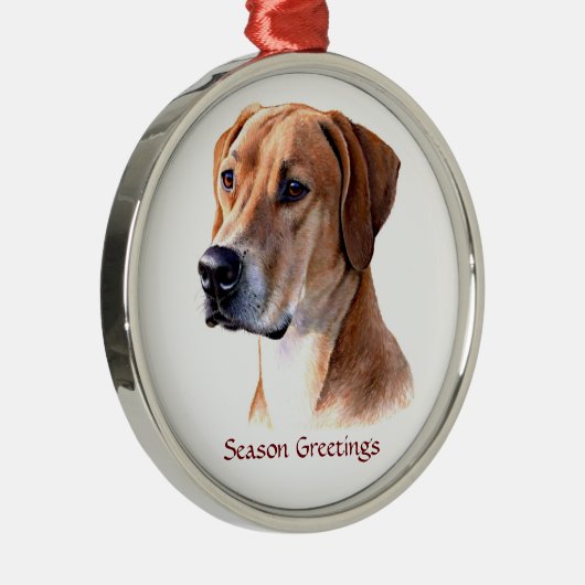 Rhodesian Ridgeback runde Verzierung Ornament Aus Metall (Rechts)