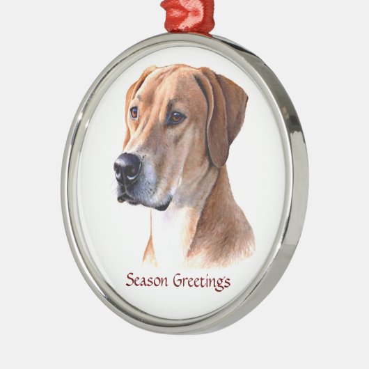 Rhodesian Ridgeback runde Verzierung Ornament Aus Metall (Links)