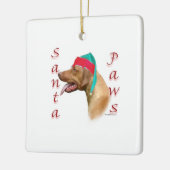 Rhodesian Ridgeback Santa Paws Keramikornament (Links)