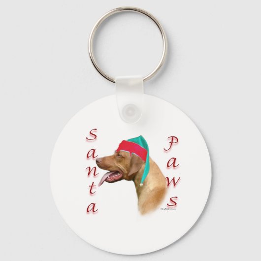 Rhodesian Ridgeback Santa Paws Schlüsselanhänger (Vorderseite)