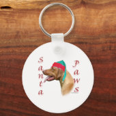 Rhodesian Ridgeback Santa Paws Schlüsselanhänger (Rückseite)