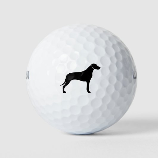 Rhodesian Ridgeback Silhouette Golfball (Vorderseite)