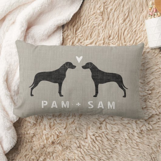 Rhodesian Ridgeback Silhouette-Liebe - Lendenkissen (Decke)