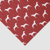 Rhodesian Ridgeback Silhouette-Muster-Rot Seidenpapier (Ausschnitt)