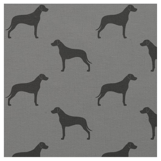 Rhodesian Ridgeback Silhouette-Muster Stoff (Nahaufnahme)