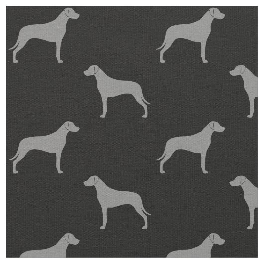 Rhodesian Ridgeback Silhouette-Muster Stoff (Nahaufnahme)